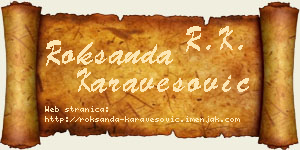 Roksanda Karavesović vizit kartica